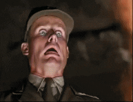Screenshot der Melting-Face-Szene aus Indiana Jones