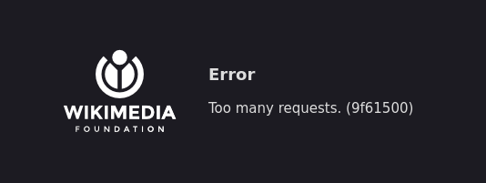 Wikimedia Foundation
Error
Too many requests. (9f61500)