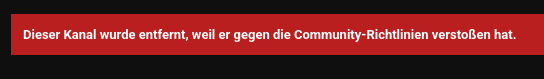 Dieser Kanal wurde entfent, weil er gegen die Community-Richtlinien verstofien hat.
