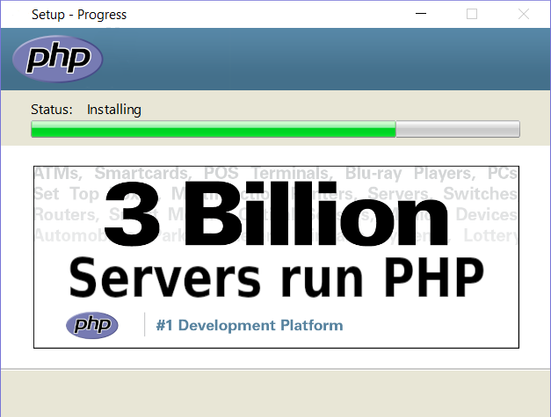 Old Java-Setup, but Java-Logos changes to PHP.
3 Billion Servers run PHP